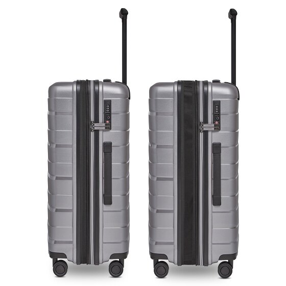 Bergpfeil Travel Set de valises à 4 roulettes 3 pièces avec soufflet extensible