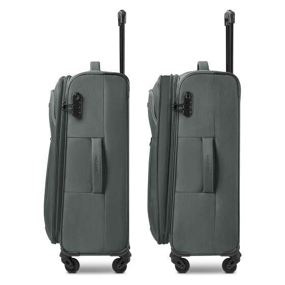 Police San Francisco 4 roues Set de valises 3 pièces avec soufflet d'extension