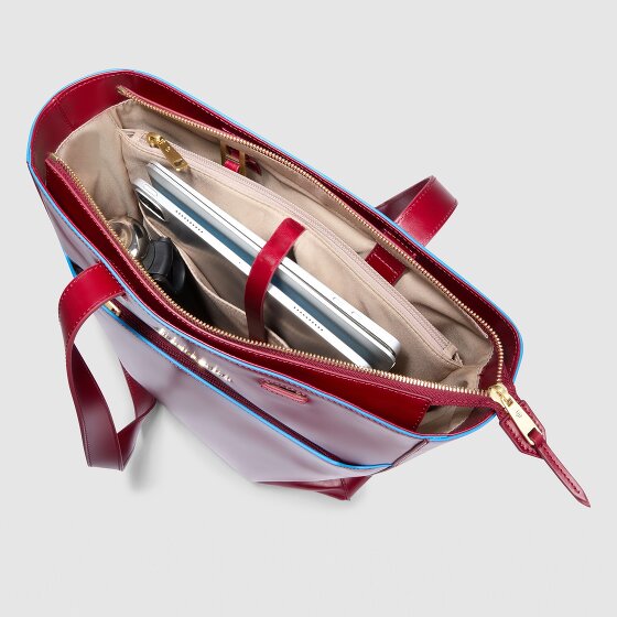 Piquadro Blue Square Sac à bandoulière Protection RFID Cuir 30 cm Compartiment pour ordinateur portable