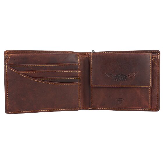 Greenburry Racing Collection Darlington Porte-monnaie en cuir RFID 12 cm