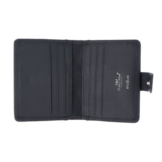 Golden Head Polo Étui pour cartes de crédit Protection RFID Cuir véritable 8 cm