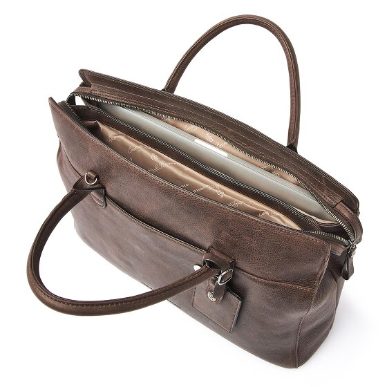 Castelijn & Beerens Carisma Sac de shopper Protection RFID Cuir véritable 41 cm Compartiment ordinateur