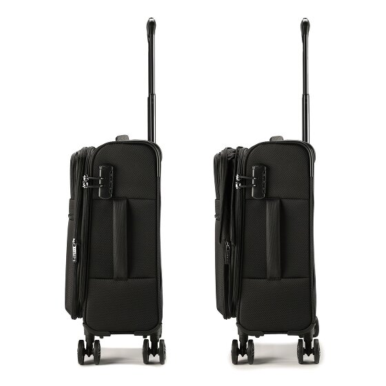 bugatti Valencia Soft 4 roulettes Trolley de cabine S 55 cm avec soufflet d'extension