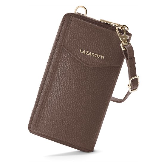 Lazarotti Bologna Leather Zip-Around Porte-monnaie Porte-téléphone en cuir 19 cm