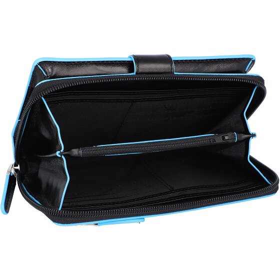 Piquadro Blue Square Porte-monnaie en cuir RFID 17,5 cm