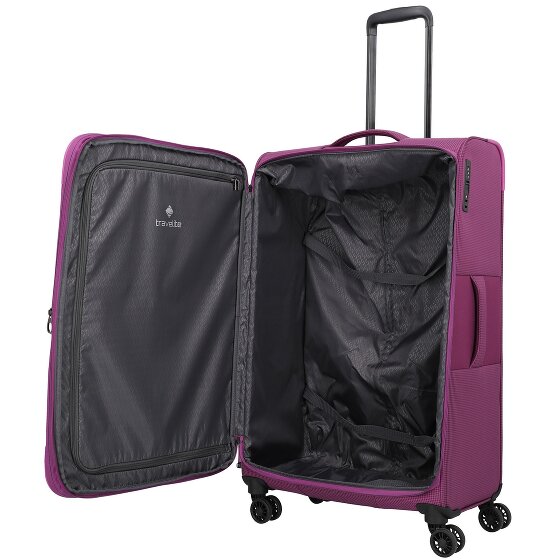 Travelite Corsiica 4 roulettes Trolley L 77 cm avec soufflet d'extension