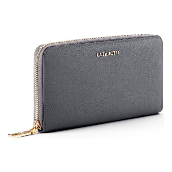 Lazarotti Bologna Leather XL Porte-monnaie zip-around en cuir 19 cm