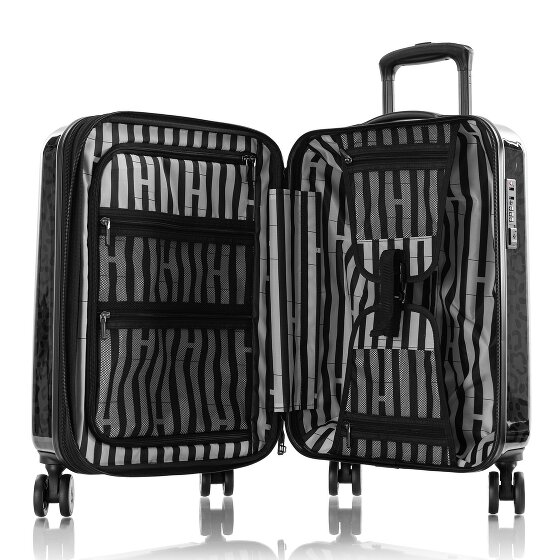 Heys Black Camo 4 roulettes Trolley de cabine S 53 cm avec soufflet d'extension