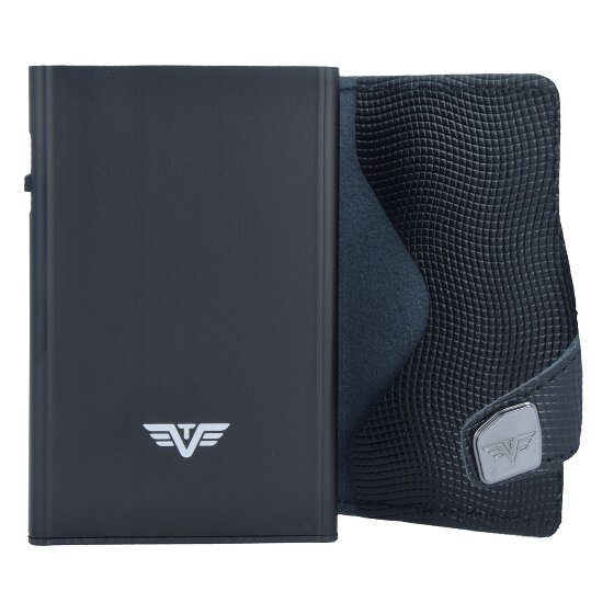Tru Virtu Click & Slide Porte-cartes de crédit Porte-monnaie RFID en cuir 6,5 cm