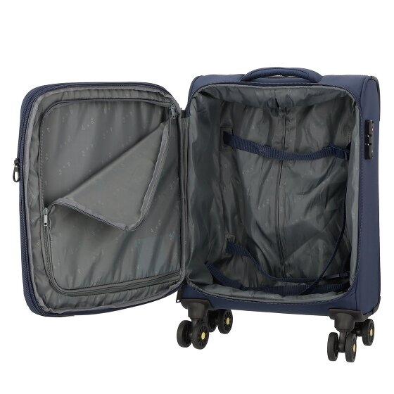 d&n Travel Line 9704 4 roues Valise cabine S 55 cm avec soufflet d'extension