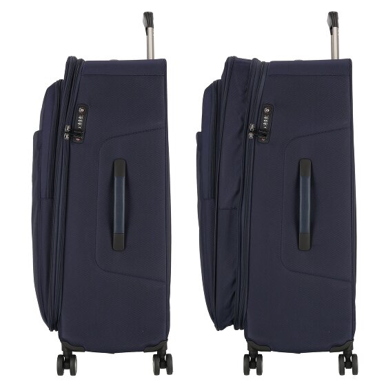 Piquadro Brief 4 roulettes Trolley 78 cm avec soufflet d'extension