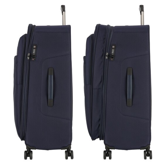 Piquadro Brief 4 roulettes Trolley 78 cm avec soufflet d'extension