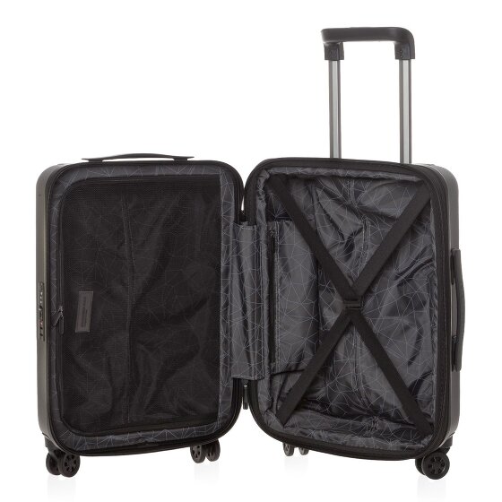 Mandarina Duck Tank Case 4 roulettes Trolley de cabine S 55 cm avec soufflet d'extension