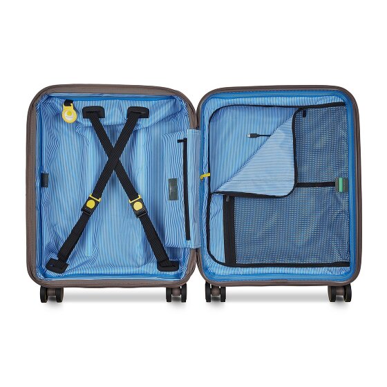 Delsey Paris Lutece 4 roulettes Trolley de cabine 55 cm avec soufflet d'extension