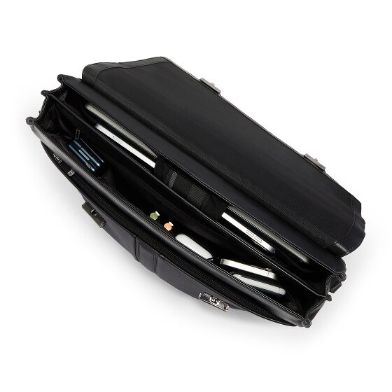 Piquadro Victor Attaché-case Protection RFID Cuir véritable 42 cm Compartiment ordinateur