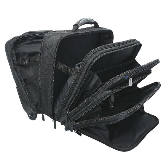 Dermata 2 roues Valise business 38 cm Compartiment ordinateur
