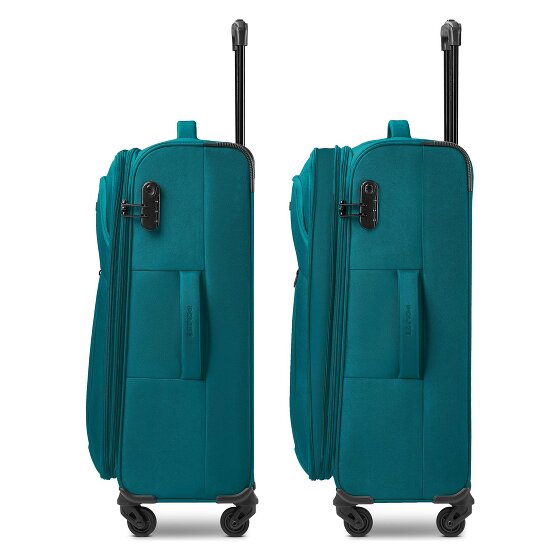 Police San Francisco 4 roues Set de valises 3 pièces avec soufflet d'extension