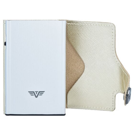 Tru Virtu Click & Slide Porte-cartes de crédit Porte-monnaie RFID en cuir 6,5 cm