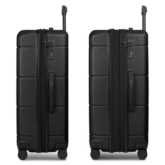 Police London 4 roues Valise cabine 74 cm avec soufflet d'extension