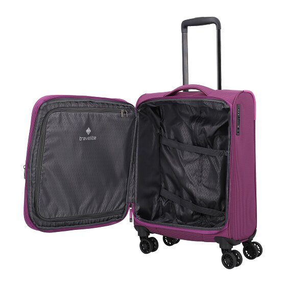 Travelite Corsiica 4 roulettes Trolley de cabine S 55 cm avec soufflet d'extension