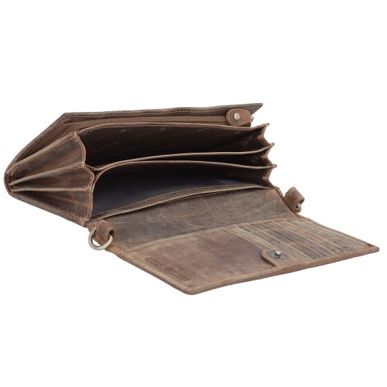 Greenburry Vintage Portefeuille d'embrayage Protection RFID Cuir 20 cm