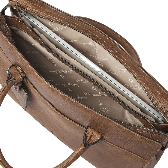Castelijn & Beerens Carisma Sac de shopper Protection RFID Cuir véritable 41 cm Compartiment ordinateur