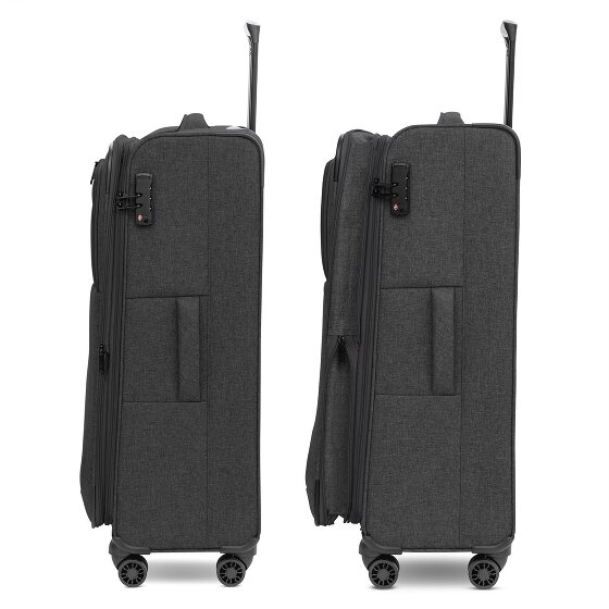 Redolz Essentials 12 LARGE 4 roues Valise cabine 79 cm avec soufflet d'extension