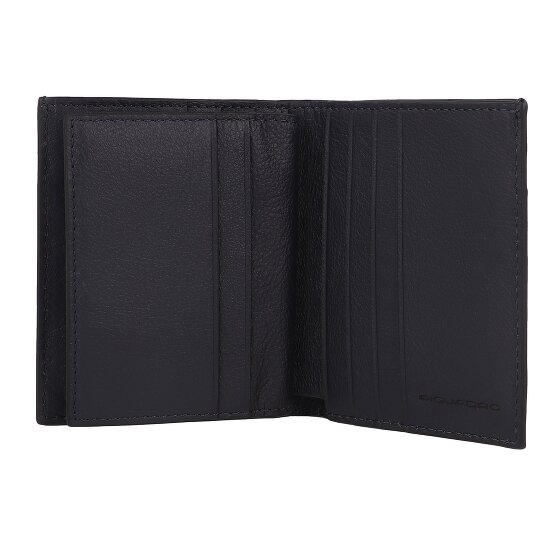 Piquadro Black Square Étui pour cartes de crédit Protection RFID Cuir véritable 9 cm