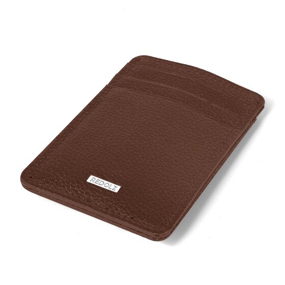 Redolz Leather Essentials Porte-cartes de crédit RFID en cuir 7 cm avec pince à billets