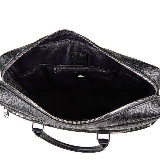 Lacoste Ossian Attaché-case Cuir véritable 41 cm Compartiment ordinateur