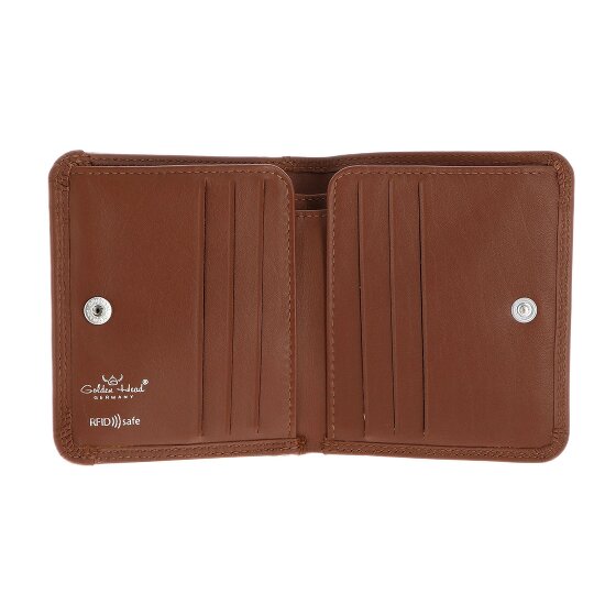 Golden Head Polo Porte-monnaie Protection RFID Cuir véritable 10.5 cm