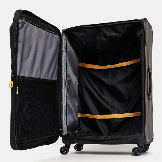 Mandarina Duck Eco Coated 4 roulettes Trolley XL 83 cm avec soufflet d'extension