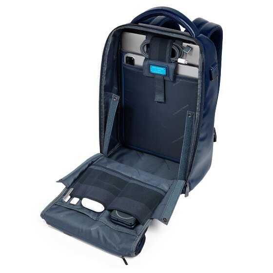Piquadro Blue Square Daypack Cuir 29 cm Compartiment pour ordinateur portable