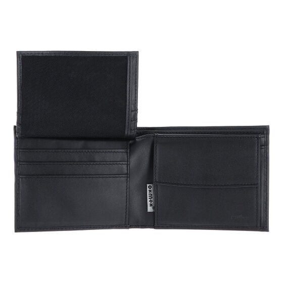 oxmox Leather Porte-monnaie Protection RFID Cuir véritable 12 cm
