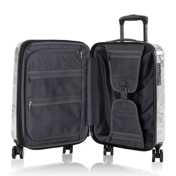 Heys Black Camo 4 roulettes Trolley de cabine S 53 cm avec soufflet d'extension