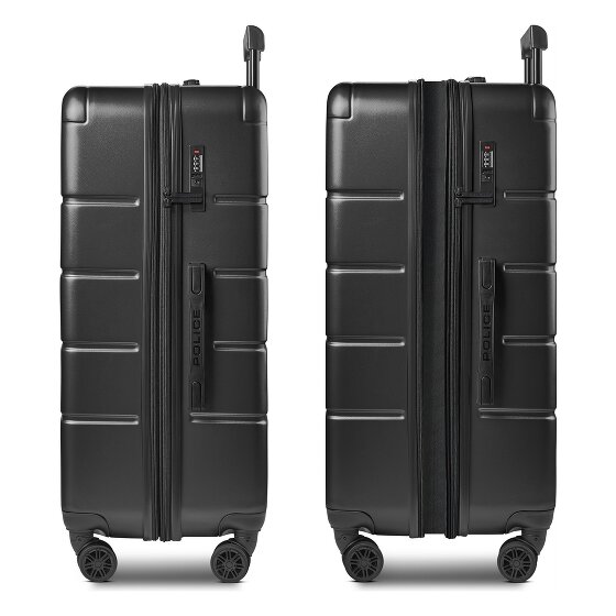 Police Dublin 4 roues Valise cabine L 75 cm avec soufflet d'extension