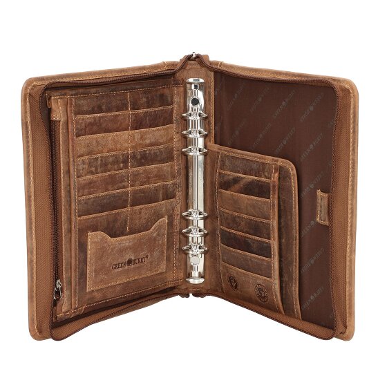 Greenburry Porte-bloc vintage en cuir 26 cm