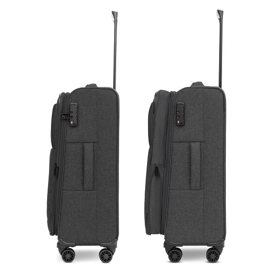 Redolz Essentials 12 THREE SET 4 roulettes Set de valises 3 pièces avec soufflet d'extension