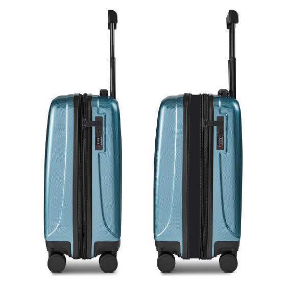 Police New York 4 roues Valise cabine S 54 cm avec soufflet d'extension