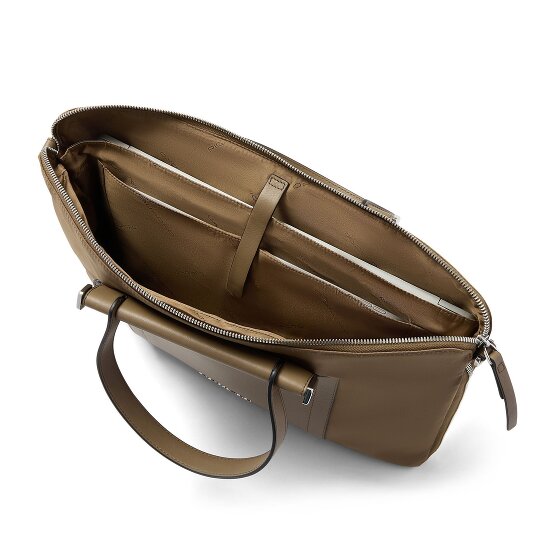 Piquadro Lyra Attaché-case Cuir véritable 42 cm Compartiment ordinateur avec soufflet d'extension