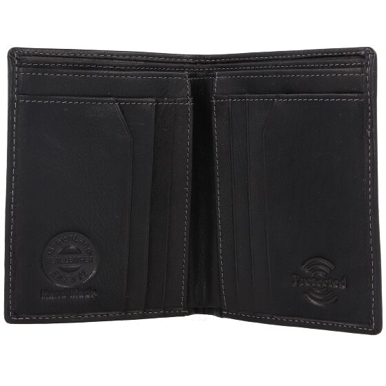 Greenland Nature Black Nappa Porte-monnaie en cuir RFID 9,5 cm