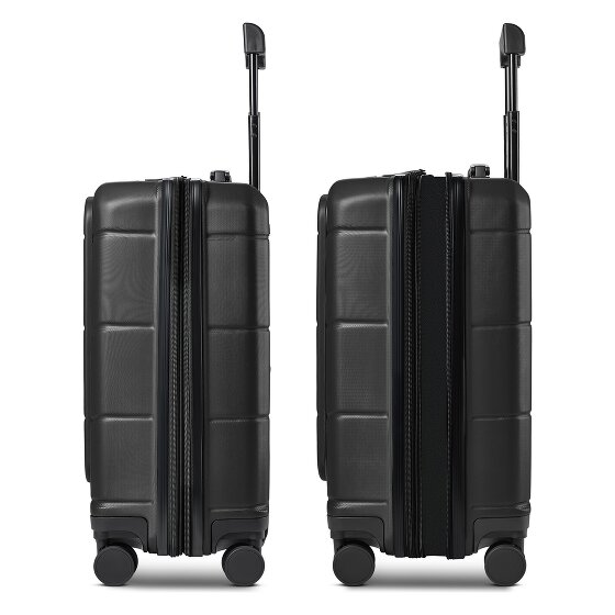 Police London 4 roues Valise cabine 55 cm Compartiment ordinateur avec soufflet d'extension