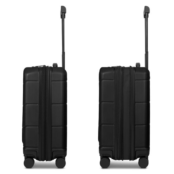 Police London 4 roulettes Trolley de cabine 55 cm Compartiment pour ordinateur portable avec soufflet d'extension