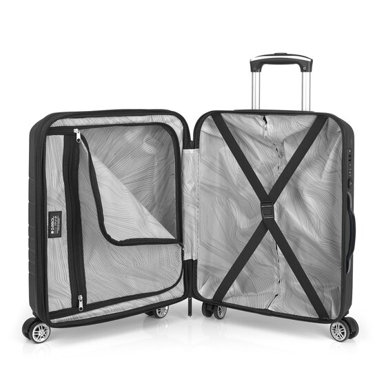 Gabol Escape 4 roulettes Set de valises 3 pièces avec soufflet d'extension
