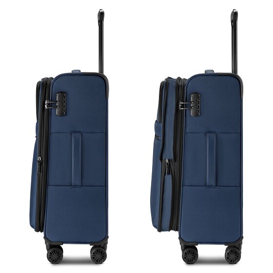 bugatti Valencia Soft 4 roulettes Trolley M 65 cm avec soufflet d'extension