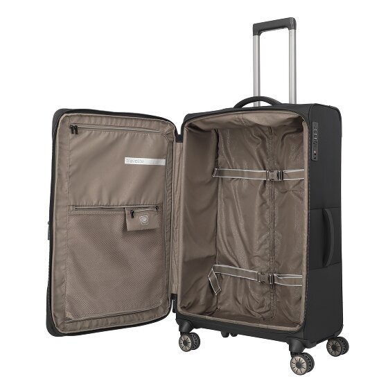 Travelite Crosslite 5.0 4 roulettes Trolley L 77 cm avec soufflet d'extension