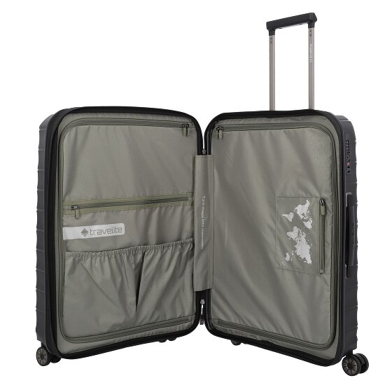 Travelite Mooby 4 roulettes Trolley M 66 cm avec soufflet d'extension