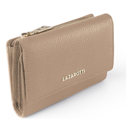 Lazarotti Porte-monnaie « Bologna » en cuir XL avec compartiment à fermeture éclair sur tout le pourtour, Cuir, 14 cm