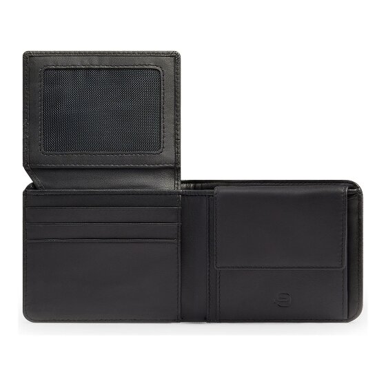 Piquadro Lyss Porte-monnaie Protection RFID Cuir véritable 11 cm