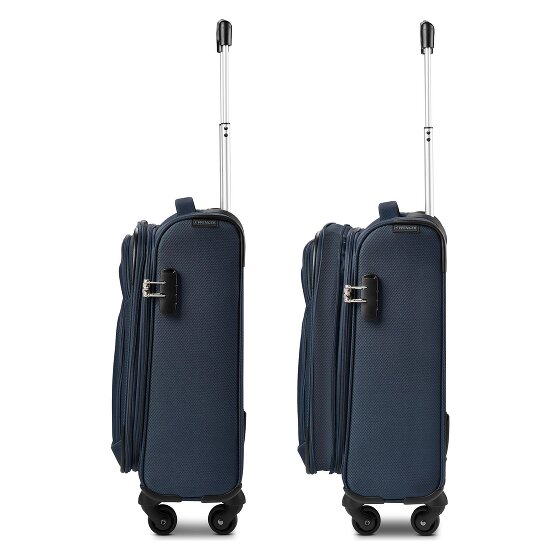 Wenger Beaumont 4 roulettes Trolley de cabine S 54 cm avec soufflet d'extension